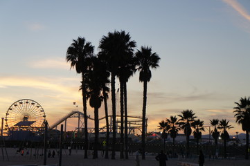 Obraz premium Santa Monica Sunset Illumination