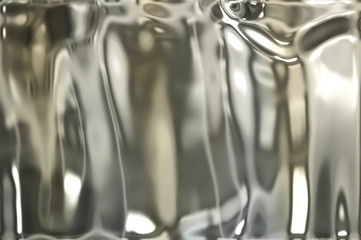 Metallic silver gold wavy background. .