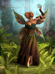 Fairy Queen Belle - A forest fairy tries to fiqure out how to free a Unicorn stallion from a bubble he is captured in.