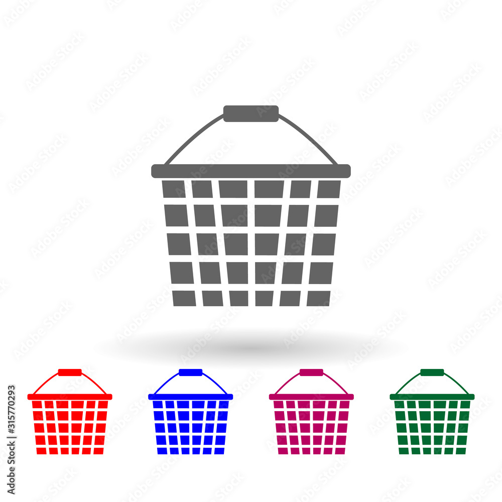 Poster basket multi color icon. simple glyph, flat vector of web icons for ui and ux, website or mobile app
