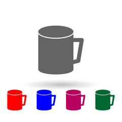 Cup multi color icon. Simple glyph, flat vector of web icons for ui and ux, website or mobile application