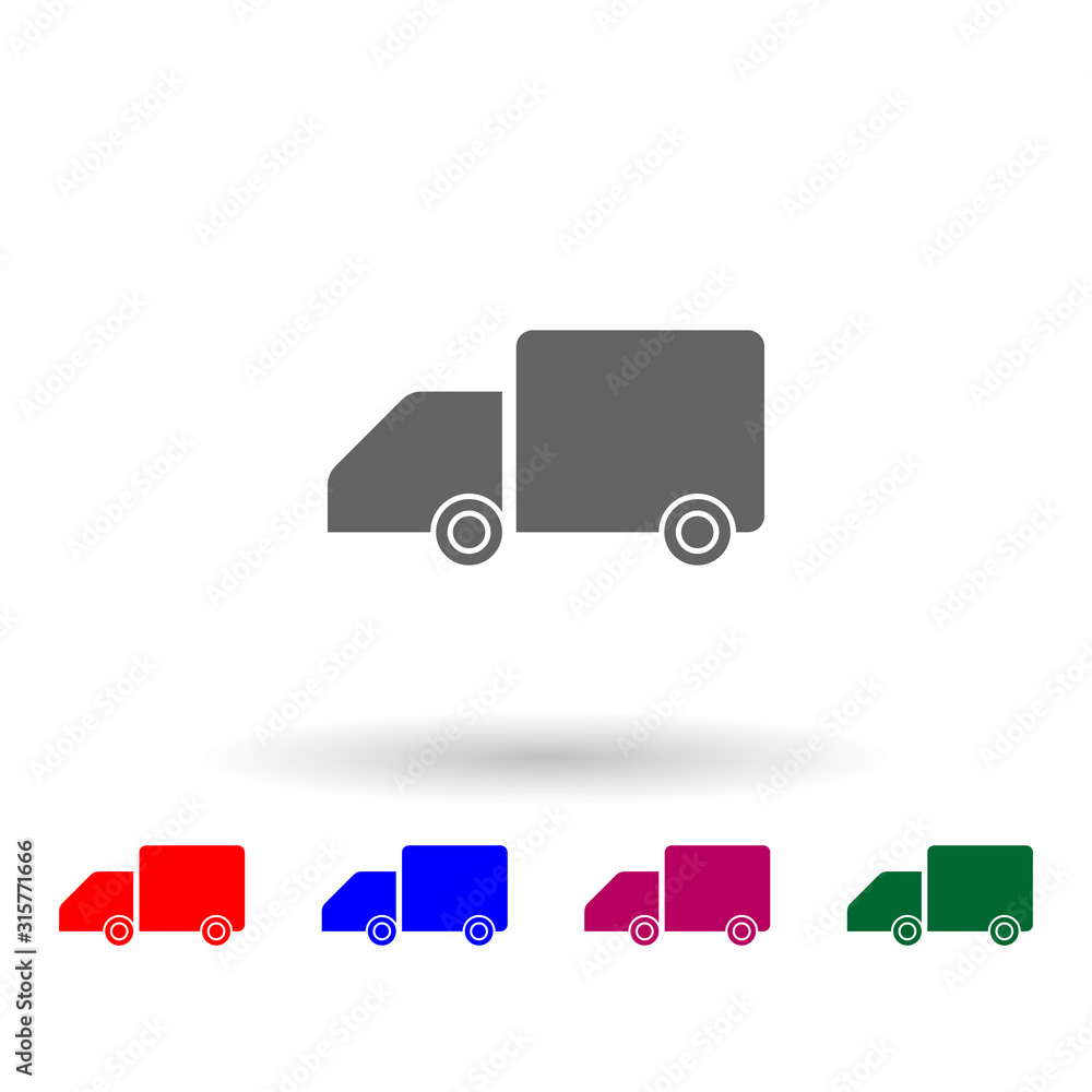 Poster postal machine multi color icon. simple glyph, flat vector of web icons for ui and ux, website or mo