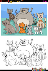 ctas animal characters group color book page