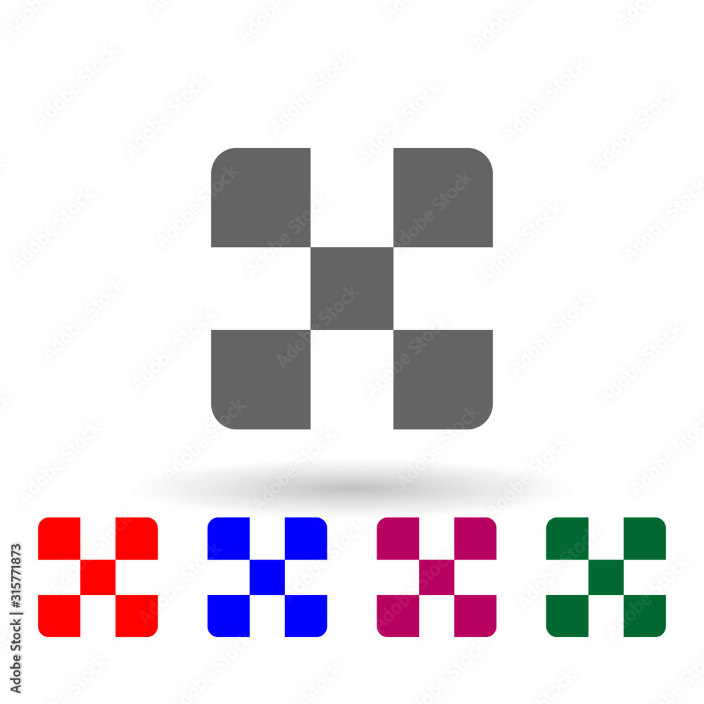 Poster squares multi color icon. simple glyph, flat vector of web icons for ui and ux, website or mobile ap