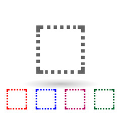 Square shaded multi color icon. Simple glyph, flat vector of web icons for ui and ux, website or mobile application