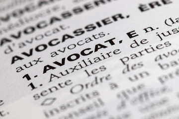 Définition du mot avocat dans le dictionnaire français