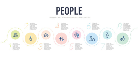 people concept infographic design template. included mother and daughter, brothers, mother and baby, lesbian couple, father and daughter, father children icons