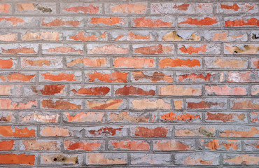 Brick wall background. Red brick wall. Texture.