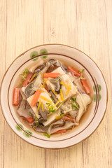 豆腐のキノコ餡かけ