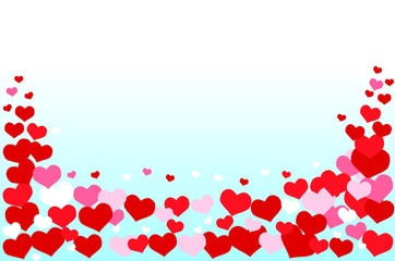 Valentine's day abstract background with hearts. Vector illustration.