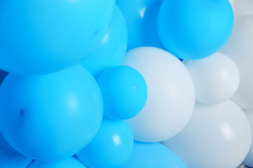 Many color balloons as background, closeup. Party decor