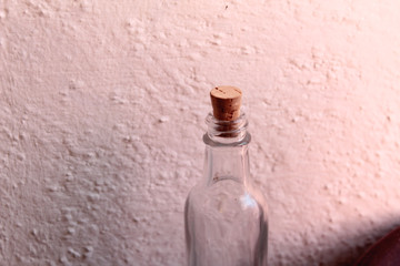 Obraz na płótnie Canvas Glass bottle with a cork