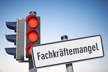 Signal auf Rot, Fachkräftemangel, (Symbolbild)