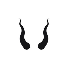 Devil horn icon design isolated on white background. Vector illustration