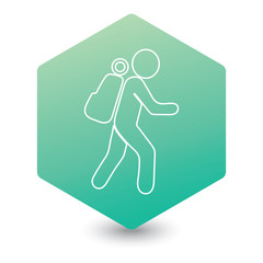 Hiking icon illustration