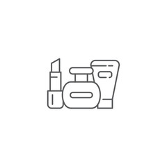 Cosmetics set vector icon symbol beauty isolated on white background