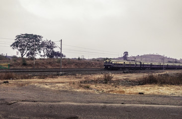RUNNING TRAIN IN DESERT OF INDIA