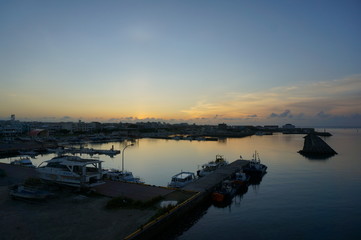 the beautiful sunset in okinawa, JAPAN