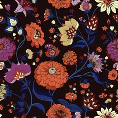 Outdoor kussens Floral seamless original pattern in vintage paisley style © alfaolga