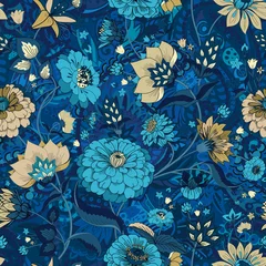 Foto op Plexiglas anti-reflex Floral seamless original pattern in vintage paisley style © alfaolga