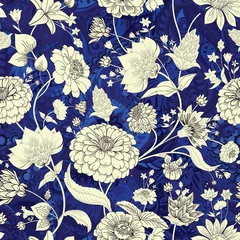 Badkamer foto achterwand Floral seamless original pattern in vintage paisley style © alfaolga