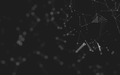 Abstract background. Molecules technology with polygonal shapes, connecting dots and lines....