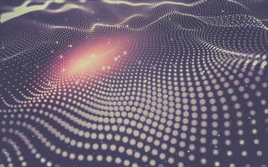 Abstract background. Molecules technology with polygonal shapes, connecting dots and lines....