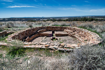 Fototapeta na wymiar Ancestral Puebloan culture Ruin El Morro New Mexico 