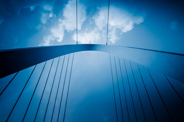 Abstract architectural features, symmetry bridge close-up