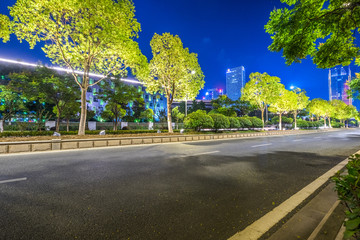 urban traffic road with cityscape in background, China.