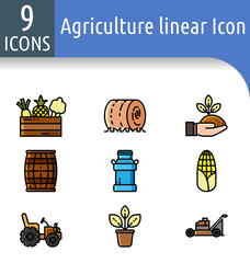 Agriculture colour  linear icon2