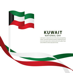 Happy Kuwait Independence Day Celebration Vector Template Design Illustration