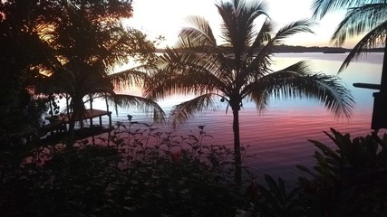 Fototapeta na wymiar sunset on the beach Panama