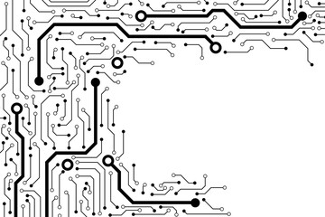 Vector circuit for communication technology background concept