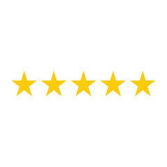 five star icon, five rating icon, 