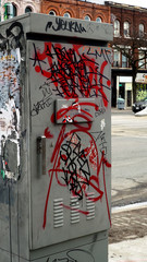 graffiti and signs