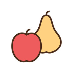Color icon apple and pear