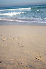 Footprints on the White Beach.