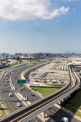 Modern Transport Network in Dubai.	