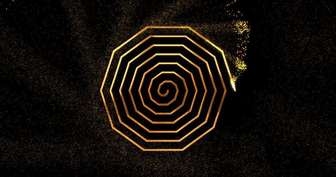 Abstract decagonal star dust twisted spiral background