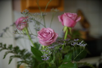 bouquet of pink roses