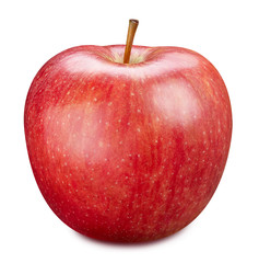 Red apple isolated on white. Apple Clipping Path.