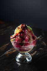 Malaysia tradition ice shaved dessert that called Cendol