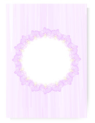 Lilac pattern with orchid inflorescences and place for text