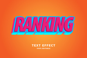 Red fresh bold with blue text effect