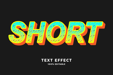 Green yellow pop art style text effect, editable text