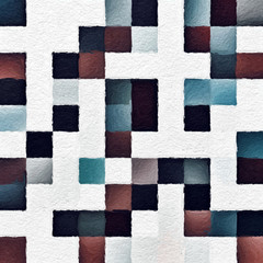 Colorful square pattern with a rough texture background. Background texture wall and have copy space for text. Picture for creative wallpaper or design art work.