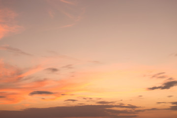 Fototapeta premium Beautiful pink color clouds on the sky.