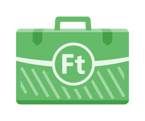 Hungarian Forint Money inside case box vector icon logo illustration and design. Hungary currency, business, payment and finance element. Can be used for web, mobile, infographic, and print.