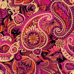Original traditional oriental vintage paisley pattern in a modern version.